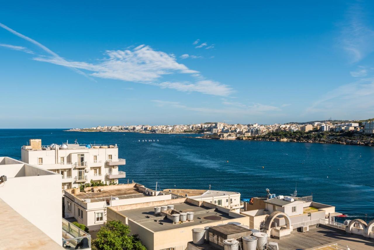 Bayview 2 Bedroom Seaview Apartment With Large Terrace With Panoramic Views - By Getawaysmalta St. Paul's Bay Bagian luar foto