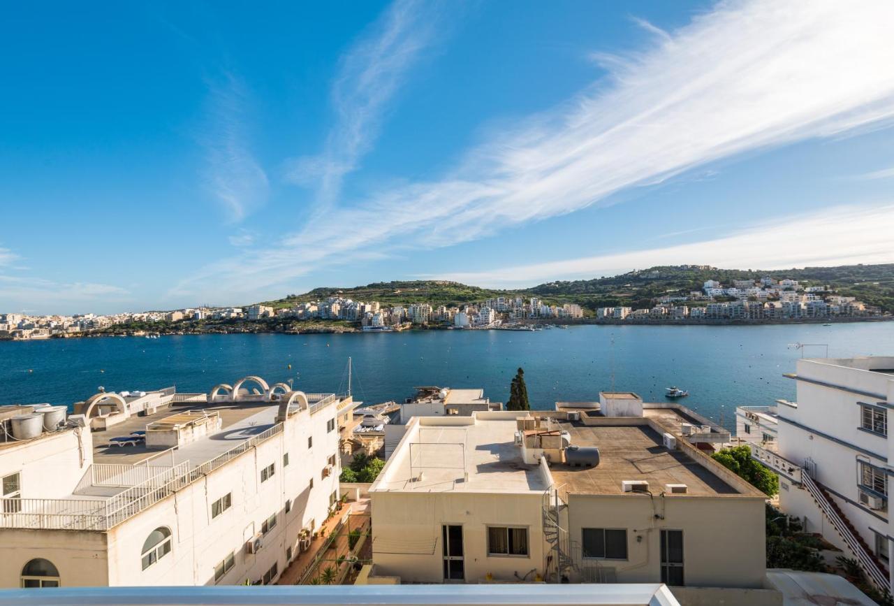 Bayview 2 Bedroom Seaview Apartment With Large Terrace With Panoramic Views - By Getawaysmalta St. Paul's Bay Bagian luar foto